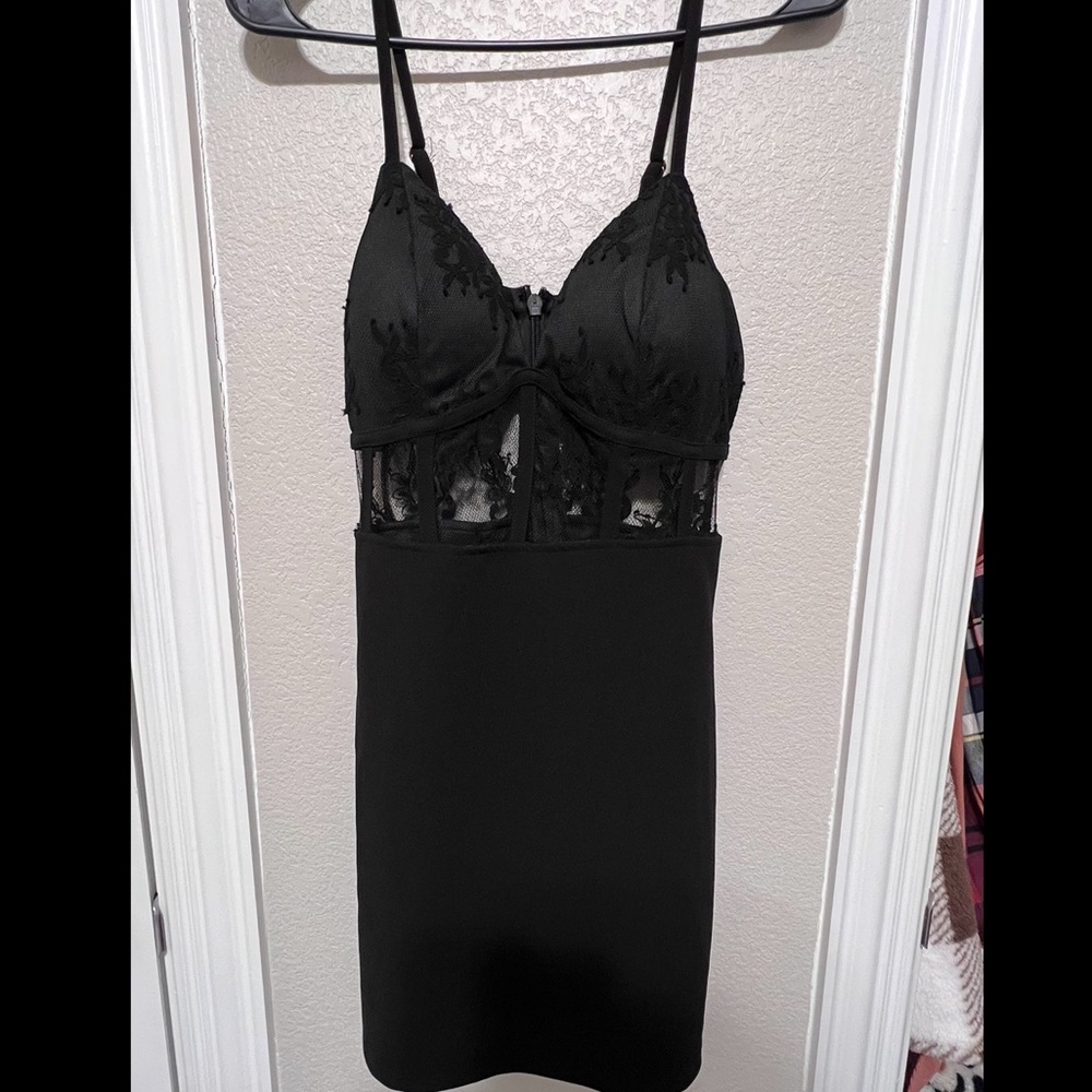Black mini dress